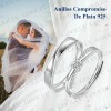 2 Anillos De Pareja Plata 925 Compromiso Promesa Ajustable GOOLUU