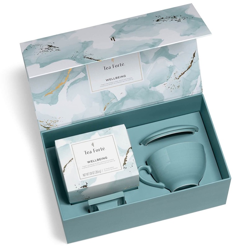 Tea Forte Wellbeing 3-Piece Premium Tea Gift Set with Light