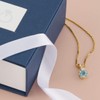 PEORA Swiss Blue Topaz with Genuine Diamond Pendant in 14