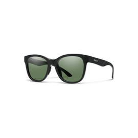 SMITH Caper 003/L7 53MM Matte Black/ChromaPop Polarized Gray Green Rectangle Sunglasses for Men for Women + BUNDLE with Designer iWear Eyewear Kit