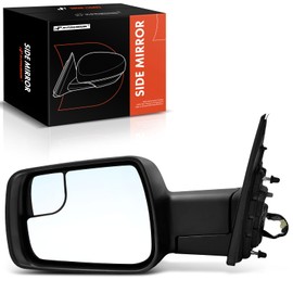 A-Premium Driver Side Power Door Mirror - Compatible with Ram 1500 2019-2024 - Heated Manual Folding Black Outside Rear View Mirror w/Blind Spot Detection - Replace# CH1320471P