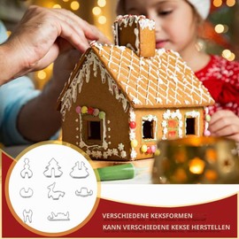 Cookie Cutters Gingerbread House – Complete 18-Piece Gingerbread House Cookie Cutter Set Made of Stainless Steel | Design Your Magic 3D Gingerbread House | Ideal for Family Baking at Christmas
