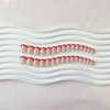 KQueenest Red French Tip Press On Nails Short Square, 30