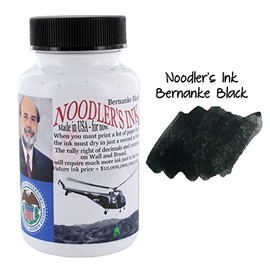 Noodler's Ink Fountain Pen Bottled Ink, 3oz, Bernanke Black