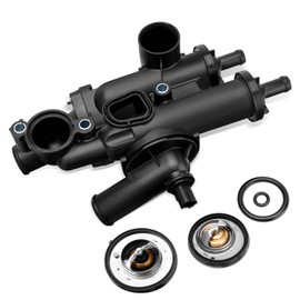 FILTERUP 68003582AB Engine Coolant Thermostat Housing Assembly Compatible with Dodge, Chrysler, Jeep - Journey 09-20, Avenger 09-14, Compass Patriot 07-17, Caliber, Sebring, 200 4Cyl 2.4L 2.0L