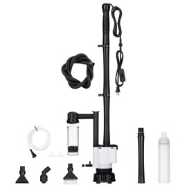 AQQA Fish Tank Cleaner,8-in-1 Electric Aquarium Gravel Vacuum,Clean Sewage+Wash Gravel Sand+Suction Stool+Filter+Water Changer+Water+Water Circulation+Dissolved Oxygen for Turtle Fish Tank 30W/480GPH
