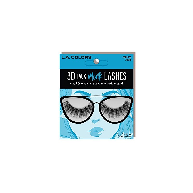 L.A. COLORS 3D Faux Mink Lashes, Jodie CBEL303