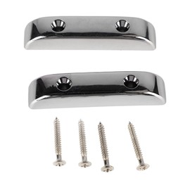 2 Pieces Bass Thumb Rest, Non-Slip Plastic Thumb Rest for Jazz Bass, Lightweight Guitar Finger Rest with Mounting Screws (GM04 Silver)