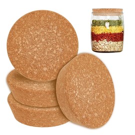 OLYCRAFT 4Pcs Large Cork Stoppers Cork Bottle Stoppers 74-80mm Tapered Cork Plugs Cork Canning Jar Lids Wood Tapered Cork Plugs Wooden Tapered Cork Stopper for Kitchen Wedding Favor Canning