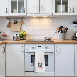 Nipil Opossum Gifts Kitchen Towels, First of All I'm A Delight Funny Angry Opossum Decorative Hand Towels, Sarcastic Quotes Opossum Dish Towels Tea Towels for Kitchen, 16x24 Inches