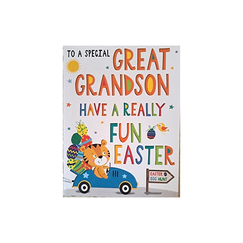 Easter Card Great Grandson - 8 x 6 inches -