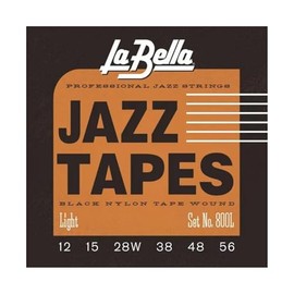 La Bella 800L Jazz Tapes - Black Nylon wound - Light Electric Guitar String