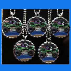 self Monster Trucks lot of 10 necklaces gifts Grave Digger  necklace birthday favors