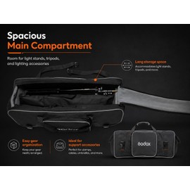 Godox CB-05 CB05 Carrying Bag 28.3" Studio Lighting Case and UB-008 40" 101cm Translucent White Soft Umbrella Kit for Photography Flash Strobe, Padded Compact Gear Bag