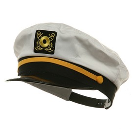 Broner Ajustable Capitán Yacht Cap Talla única Snap Back, Blanco
