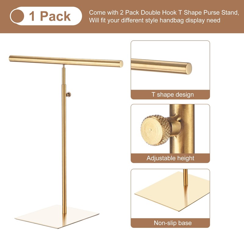 QUARKZMAN Necklace Display Stand Adjustable Height Jewelry Rack T Bar