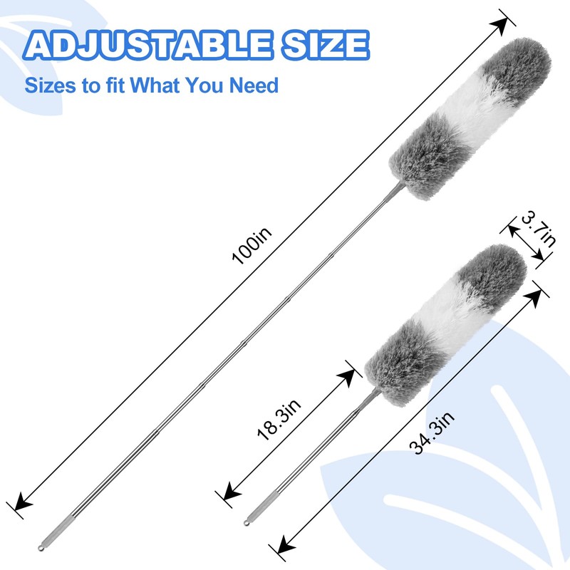Dusters for Cleaning,Feather Duster with Extension Pole,Ceiling Fan Cleaner Duster,Duster