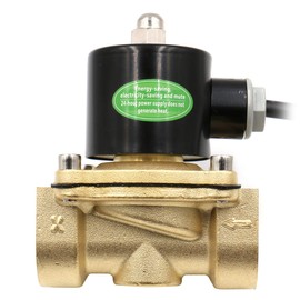 Baomain Brass Electric Solenoid Valve 1 inch DC 12V Water Air NC Valve Energy-saving 2W-250-25J