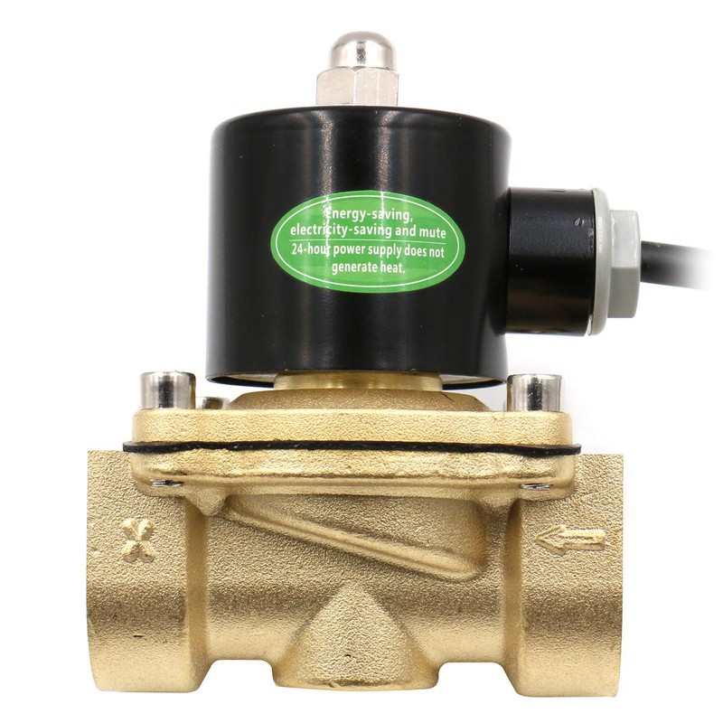 Baomain Brass Electric Solenoid Valve 1 inch DC 12V Water