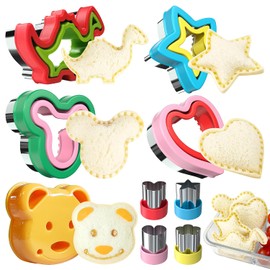 Cortador y Sellador de Sándwich, Cortador de Sándwich para Niños 5 PCS (GRANDE), Máquina para Hacer Sándwiches Decruster, Ideal para Lonchera y Caja Bento - Almuerzo de Niños y Niñas