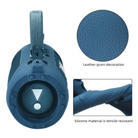 Silicone Case Compatible with JBL Charge 6 Portable Bluetooth Speaker Cover, Subwoofer Resistant Drop Crash, Mountaineering Hiking Outdoor Travel Carrying for JBL Charge6 case (Blue)