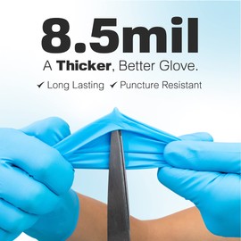 Raxwell Raxwell Rubber Gloves Disposable Latex Free | Extended Cuff 8.5 Mil Long Heavy Duty Nitrile Gloves XX-Large | 50 Count | Powder Free, Food Grade & Safe | Rubber, Ambidextrous & Non Latex