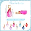 PH PandaHall 96pcs Crystal Dangle Charms 8 Colours Transparent Glass