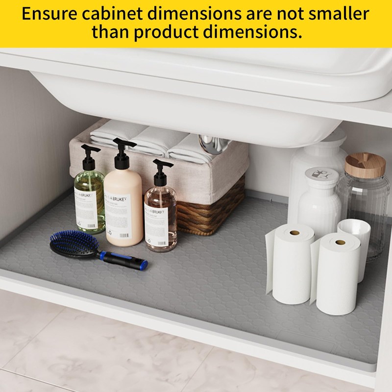 34" x 22" Under Sink Mat Waterproof,Sink Protector for Kitchen