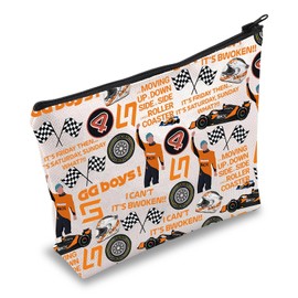 Racing Fans Cosmetic Bag, Formula 1 Makeup Bag, Racing Lover Gifts for Women Zipper Pouch Bag Racing Merchandise F1 Racing Aesthetic Cosmetic Bag - Ok What Damage Do You Have Talent (B)