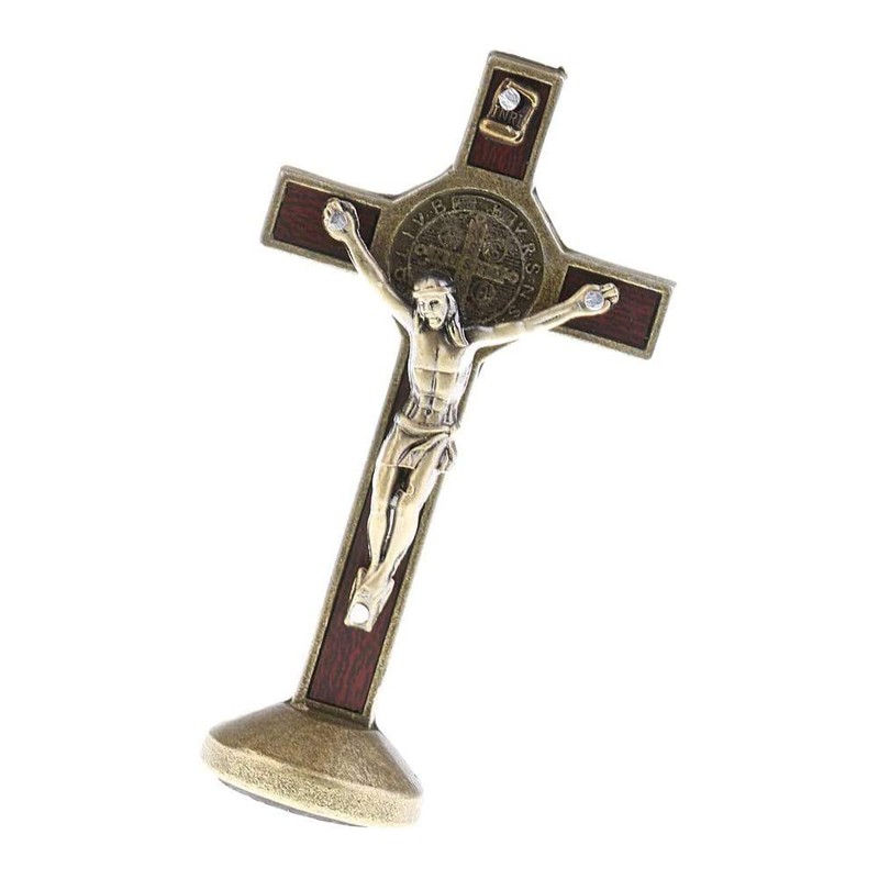 POFET Crucifix Jesus Christ Cross Statue Figurine For Car Home