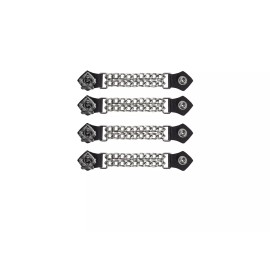 Dream Apparel Grim Ripper Leather Motorcycle Vest Extenders for Biker Chrome Chains