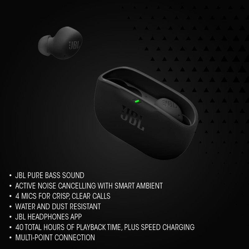 JBL Wave Buds 2, Wireless Noise Cancelling Bluetooth Earbuds with