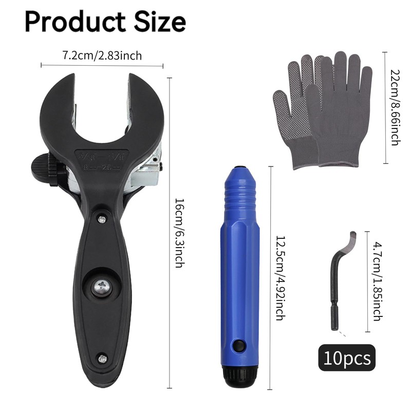 Ratcheting Pipe Cutter, Close Quarters Tubing Cutter 1/4"–7/8", Compact Copper