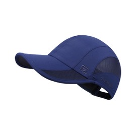 GADIEMKENSD Cooling Running Hat Quick Dry Summer Baseball Cap UPF50+ Sports Sun Caps Breathable Mesh Trucker Dad Hats Unstructured for Golf Tennis Hiking Gym Camp L American Blue