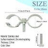 Double Pipe Clamp Chain Link Fence Clamps, glrovazas 6Pcs Panel