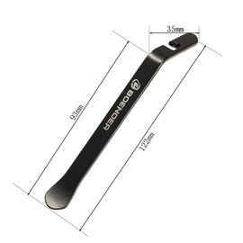Boenoea 3 Piece Tyre Levers Bicycle Metal Tyre Levers for Bicycle Tyre Change Tool Set, Black
