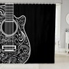 Guitar Bath Curtain Music Themed Guitar Shower Curtain Guitar Instruments
