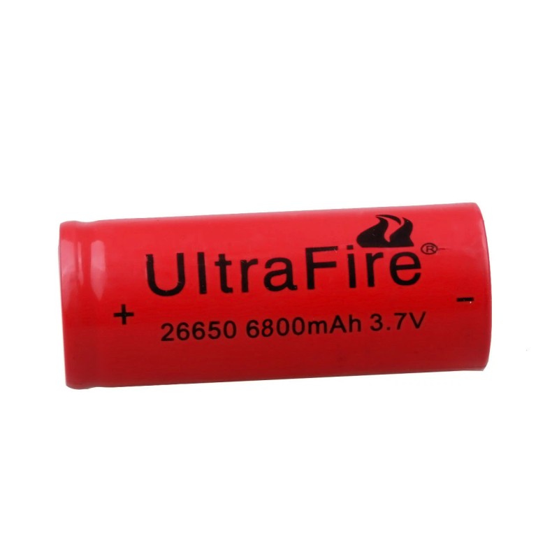 UltraFire 4pcs 26650 Battery UltraFire Li-ion Rechargeable 3.7V Flat Top