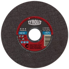 TYROLIT PREMIUM Super-Thin Metal Cutting Discs for Stainless Steel, Angle Grinder Discs for Sheets, Profiles, Pipes, 115 mm x 1.0 mm x 22.23 mm, 25-Pack