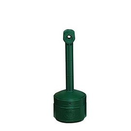 Justrite, Personal Smoker’s Cease-Fire Outdoor Ashtray, Polyethylene Standing Ashtray with Steel Bucket, 1 Gallon, Green, 26806G