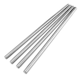 LWCUSNJ 4pcs M10 x 250mm Fully Threaded Rod, 1.5mm Pitch, 304 Stainless Steel Long Threaded Screw, Right Hand Threads