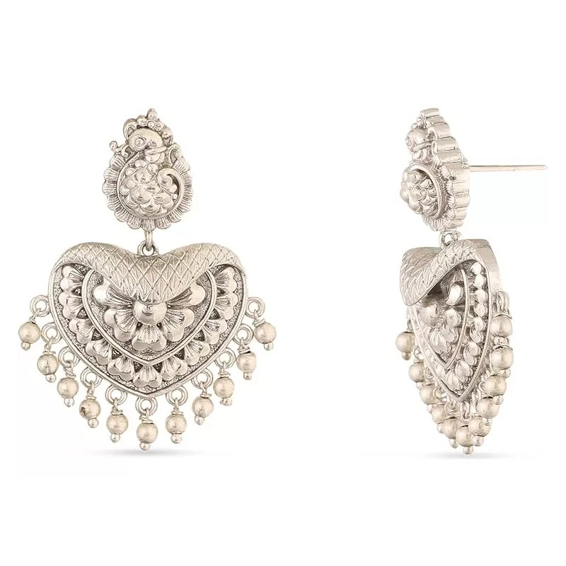 Tarinika Par Aretes Tradicionales De La India Diseño Pavo Real