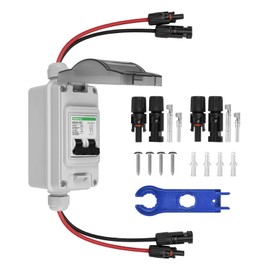 TEOV DC Isolator Switch Solar PV, 2P 32A 1000V Solar Circuit Breaker with Cable IP65 Waterproof Isolator Switch for Solar PV System
