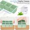 Silicone Ice Cube Tray 3Pack, SAWNZC Large Ice Cube Molds