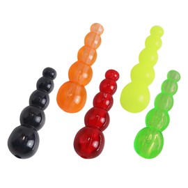 MAFIMOEA 150pcs Stacked Fishing Beads Plastic Fishing Bead Lure Tackle Tapered Bead Fishing for Trout Walleye Perch Spinner Rig Lure Making Supplies Saltwater Freshwater