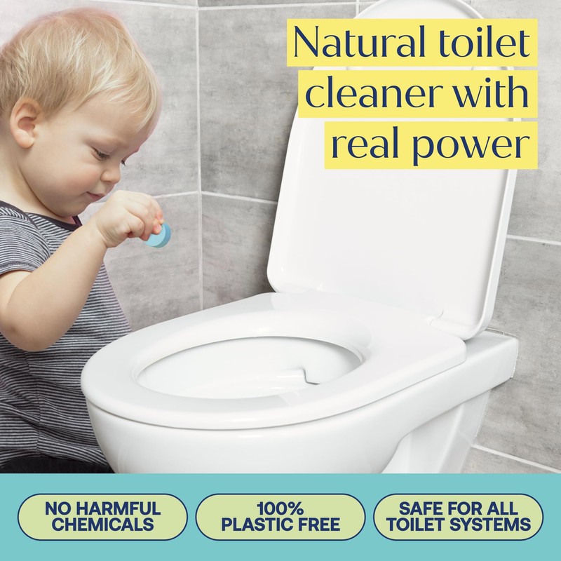 Fab Tab Toilet Bowl Cleaner Tablets, Powerful Stain Removal, No