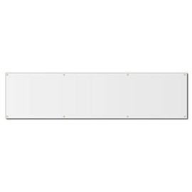 2'x12' Blank White Vinyl Banner - Grommets - 13oz
