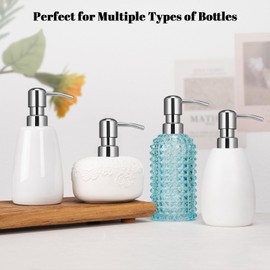 Stainless Steel Soap Dispenser Pump Replacement for Standard 28/400 Thread Size for Your Lotion or Dish Soap Refill Dispenser Kitchen Bathroom 2 Pack