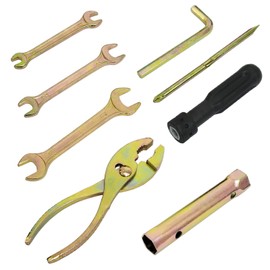 7pcs Motorcycle Portable Maintenance Tools Kit with Screwdriver Wrench Spark Plug Sleeve Plier for Motor Repair Tool Set