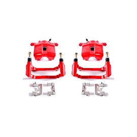 Power Stop Front S2584 Pair of High-Temp Red Powder Coated Calipers